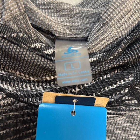 NWT Odlo Large Space Dye Grey Black Blackcomb Long Sleeve Face Mask Ski Hike - Picture 7 of 9